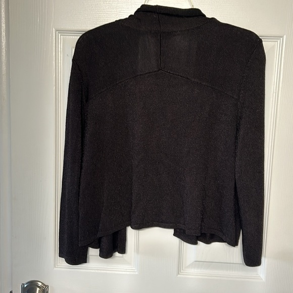 Eileen Fisher Brown Open Front Knit Cardigan - Picture 5 of 6